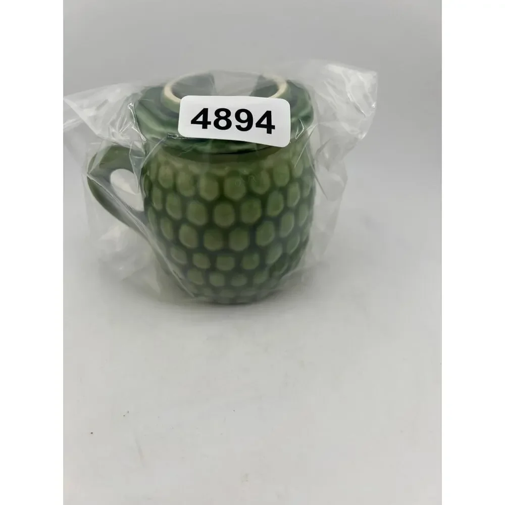 Green Sugar Bowl Vintage Cute Abstract Fairy‎